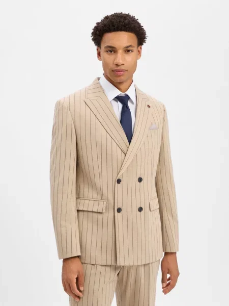 Finshley & Harding London marynarka z zestawu modułowego Mężczyźni Comfort Fit 46 beżowy