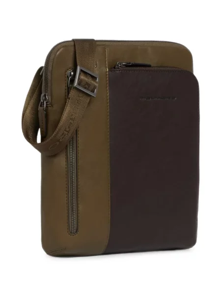 Geantă crossbody Piquadro din piele verde