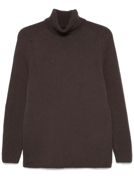 Sweter Transit wełniany brązowy
