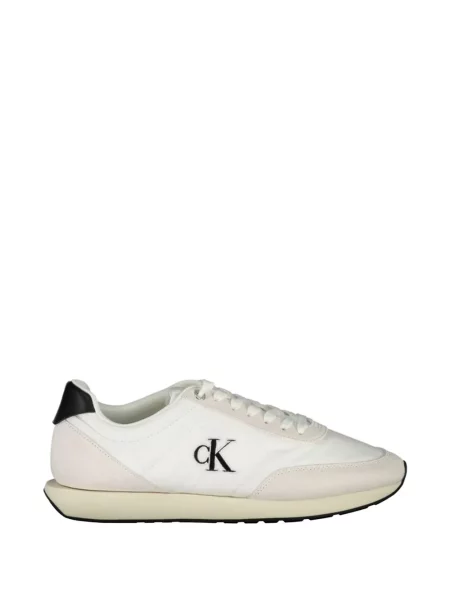 Sneakerși Calvin Klein retro cu autograf alb