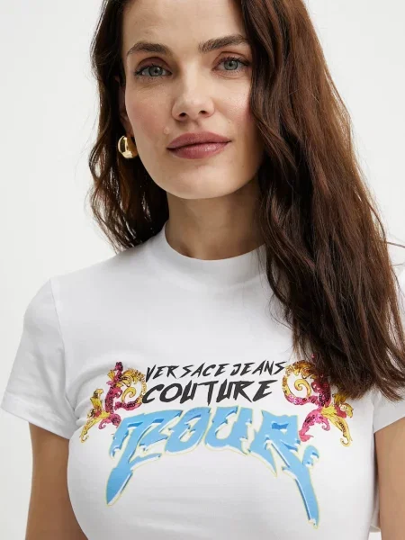 Póló Versace Jeans Couture fehér