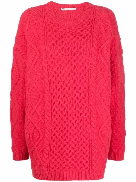 Pulover Stella Mccartney cu decolteu în U roz