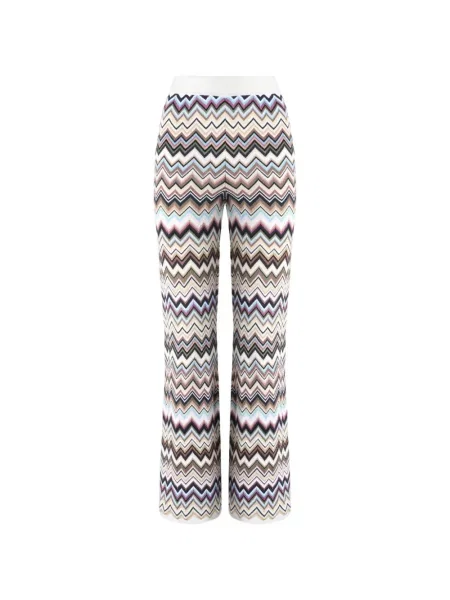 Pantaloni Missoni tricotate alb
