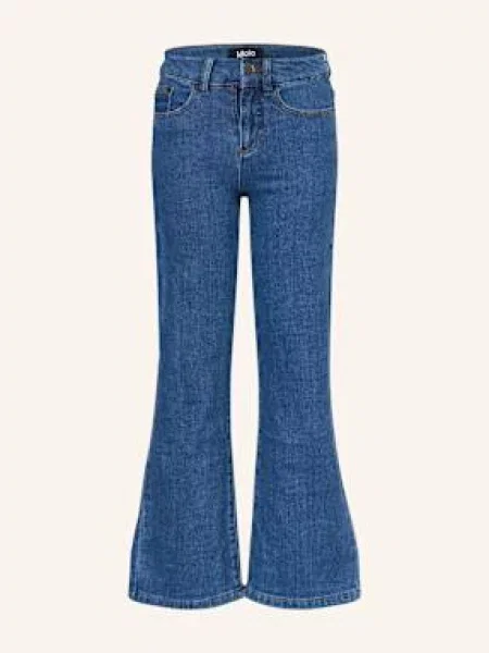 Molo Džíny Flared Slim Fit blue brushed modré