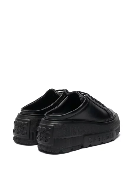 Papuci tip mules Casadei cu platformă negru