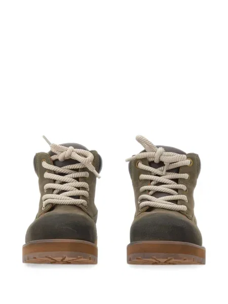 Botine Pdf din piele de căprioară verde