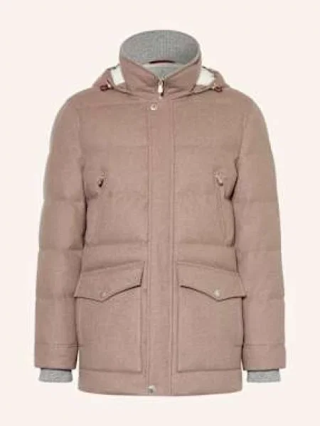 Brunello Cucinelli Parka Puchowa braun beżowa