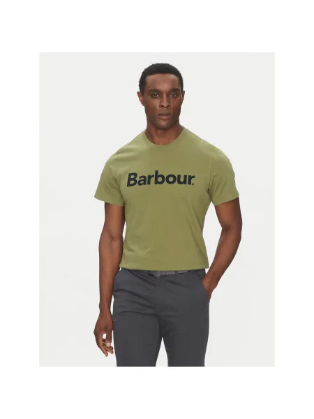 Barbour T-shirt Logo Tailored Fit zelena