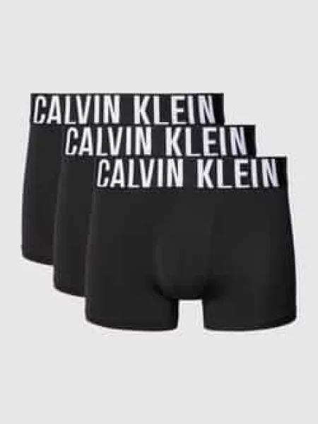 Obcisłe bokserki z elastycznym z logo w zestawie 3 szt. Calvin Klein Underwear czarne