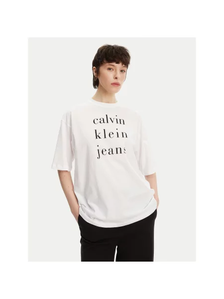 Μικρός μπλούζα Calvin Klein λευκό