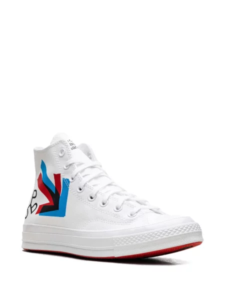 Sneakerși Converse Chuck 70 din piele de căprioară alb