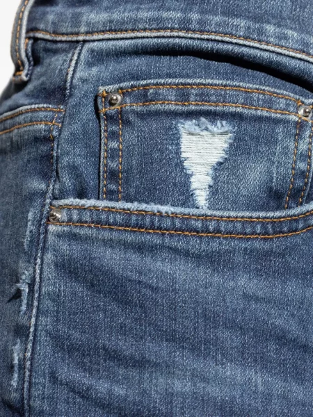 Дънки Amiri с протрити краища синьо