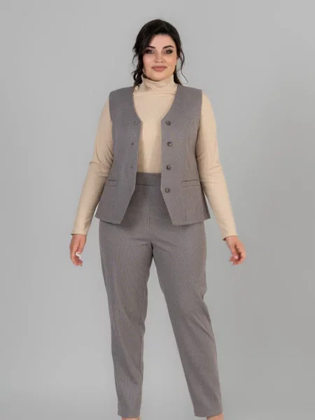 Жилет класичний All Posa світло-коричневий коричневий