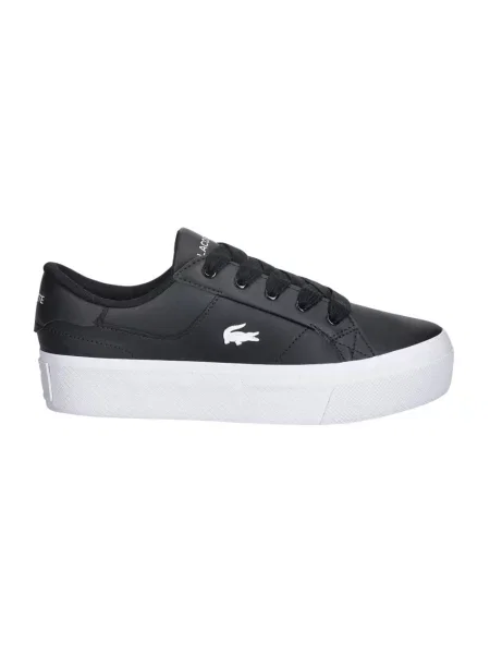 Sneakersy Lacoste Ziane skórzane na platformie czarne