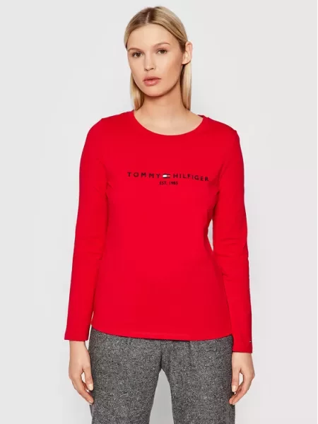 Bluza Tommy Hilfiger rdeča