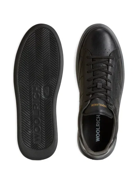 Sneakerși Woolrich din piele negru