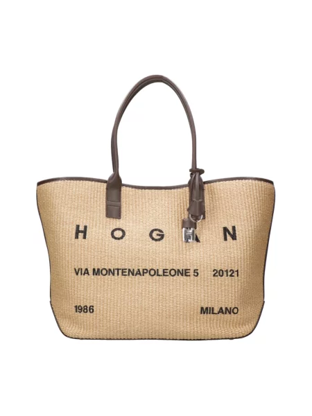 Shopperka Hogan skórzana brązowa