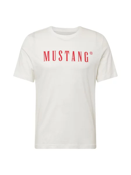 MUSTANG Tričko Austin / offwhite červená