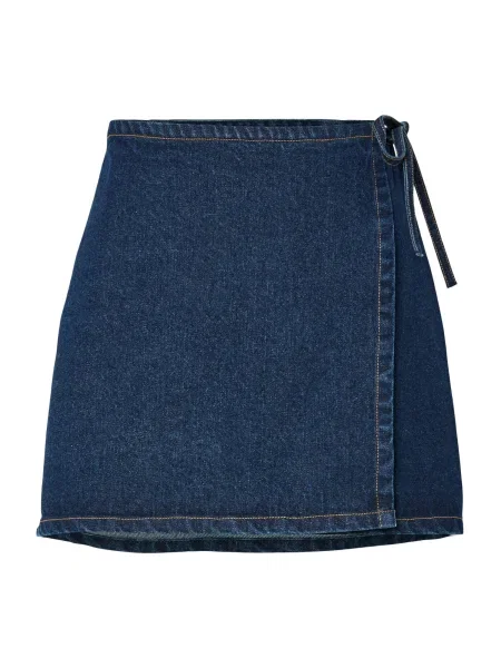 PIECES Fustă PCFLORA denim albastru