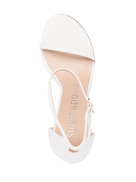 Sandale Stuart Weitzman din piele alb