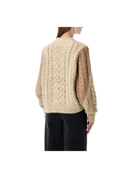 Sweter Marant Etoile w kratę beżowy