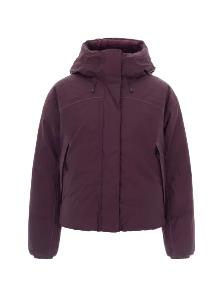 Geacă The North Face cu glugă violet
