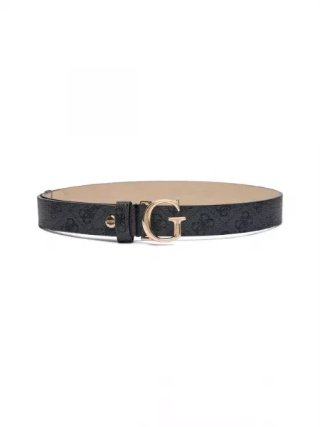 Guess VIKKY ADJUSTABLE PANT cu adaos de piele gri