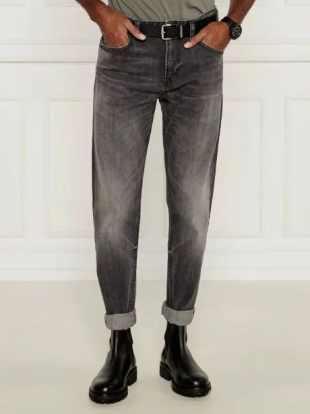 BOSS ORANGE Blugi Selvedge gri