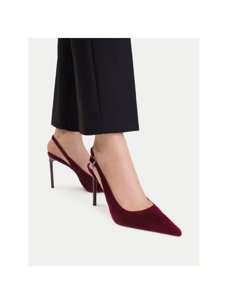 Pantofi cu subțire Nine West Vișiniu
