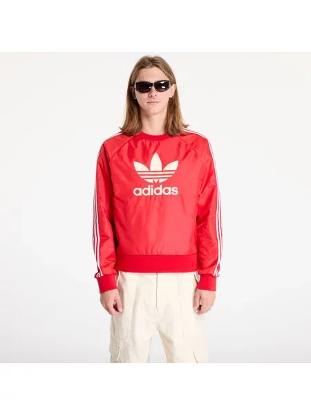 Bluza nierozpinana Adidas ze ściągaczem czerwona