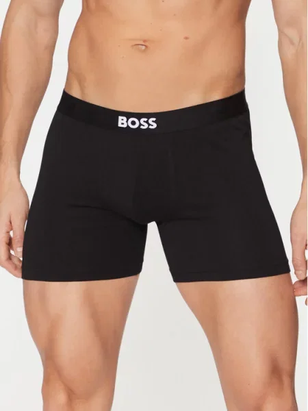 BOSS Boxerky černá bílá