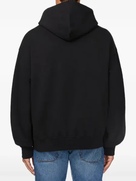 Hanorac cu glugă Off-white cu imagine cu cordon alb