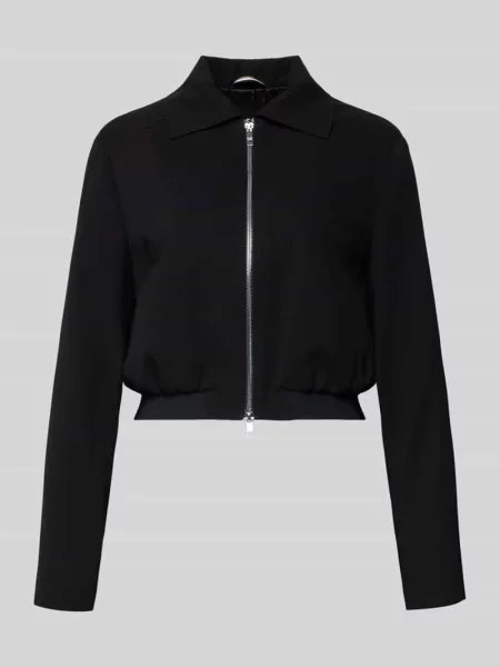 Krótki żakiet o kroju slim fit z czystej model ‘JOCALENA’ Boss czarna