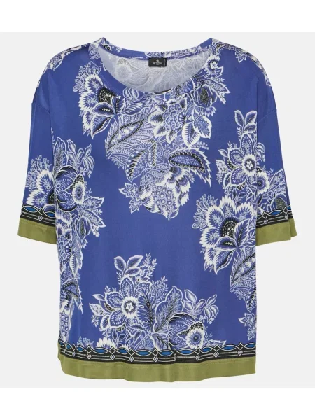 Top Etro cu imagine albastru