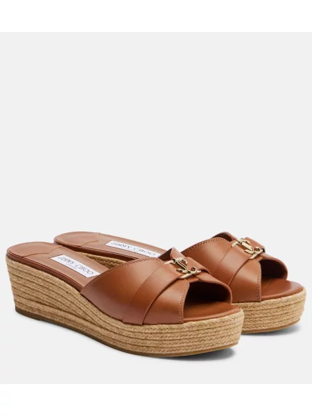 Espadrile Jimmy Choo din piele maro