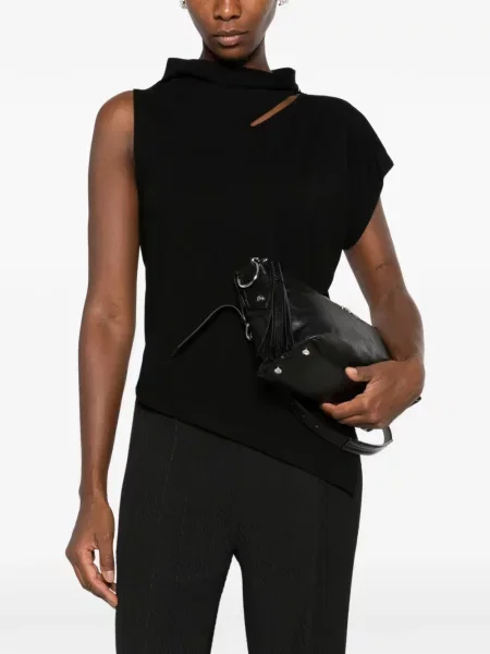 Top Issey Miyake asimetric negru