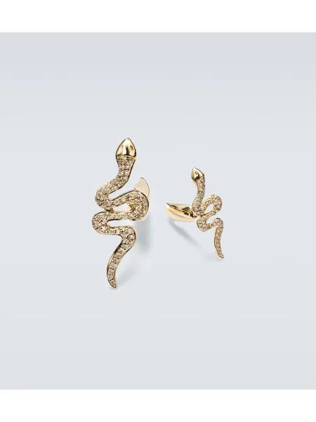 Manšetni gumbi Sydney Evan s kačjim vzorcem zlata