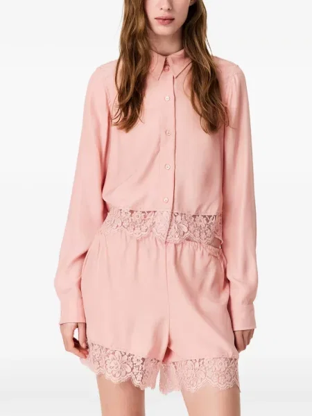 Decupat bluză Stella Mccartney din dantelă roz