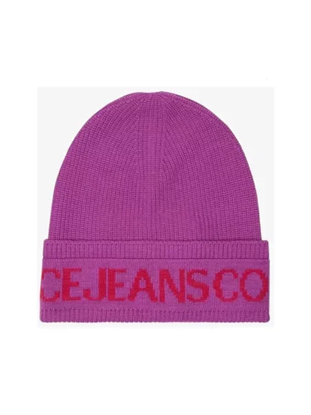 Czapka Versace Jeans Couture fioletowa