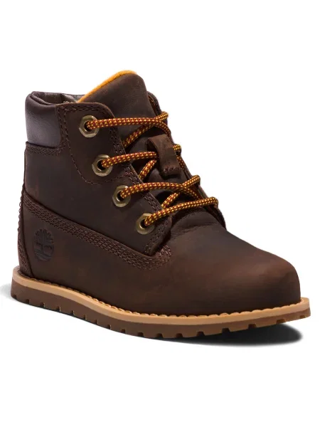 Šnurovacie čižmy Timberland hnedá