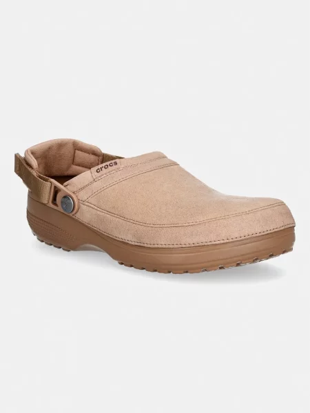 Crocs natikače Classic Crafted Vegan Suede Cg smeđa