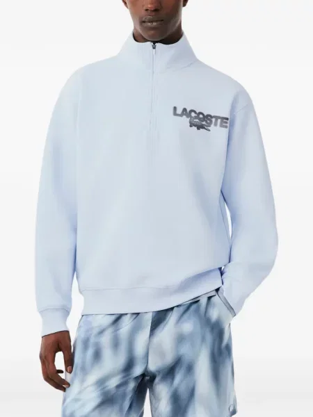 Hanorac cu fermoar Lacoste cu imagine albastru