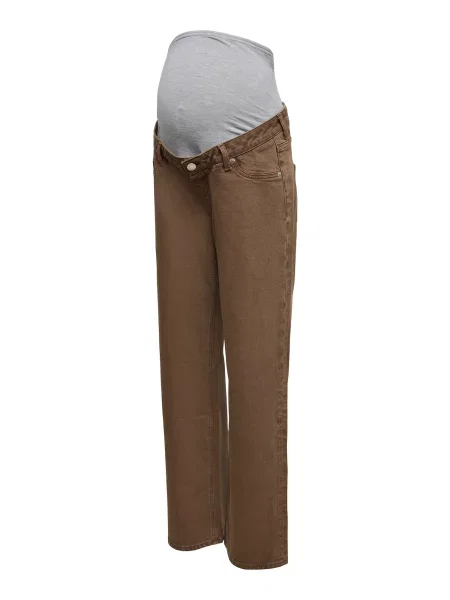 Vero Moda Maternity Jeans VMMTESSA maro mokka / amestecat gri