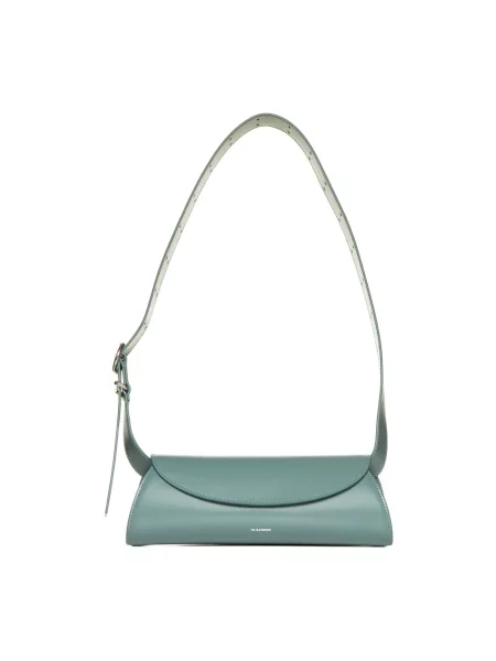 Torebka skórzana Jil Sander skórzana zielona