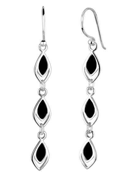 ELLI Uhani Hippie Festival / srebrna črna