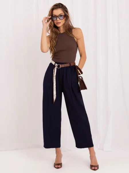 Cu centură pantaloni Italy Moda albastru