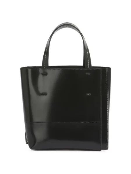 Geantă shopper Marni din piele negru