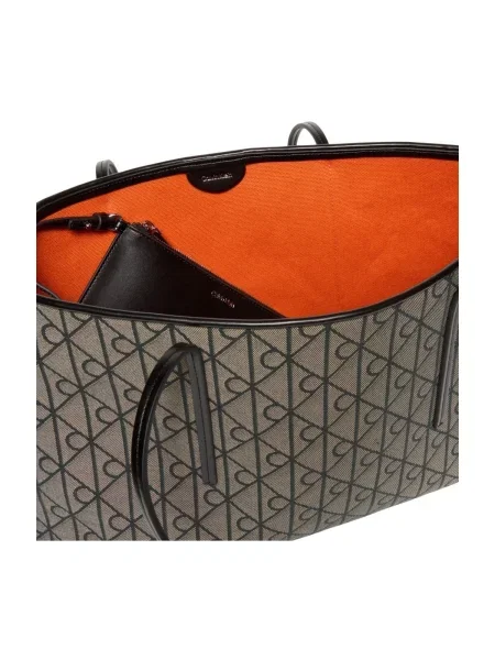 Geantă shopper Calvin Klein din jacard maro