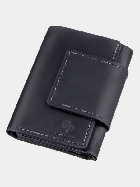 Кожаный кошелек Grande Pelle черный