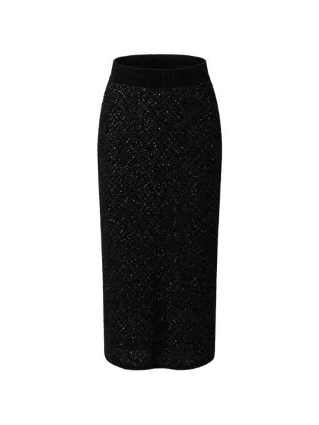 Fustă midi Toccin cu paiete negru